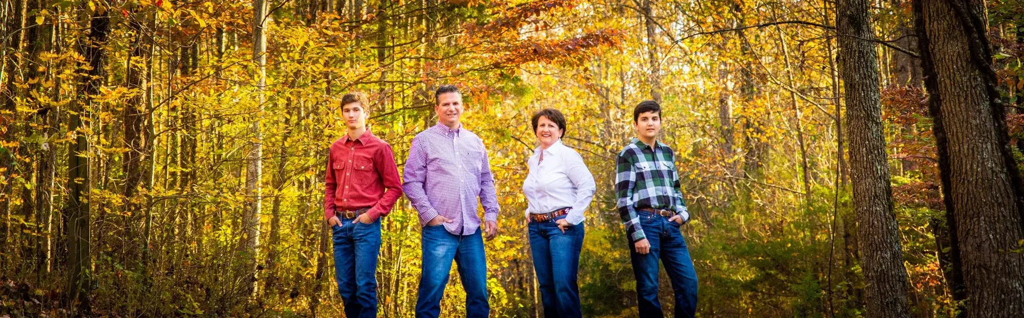 Family portrait, relaxed and candid