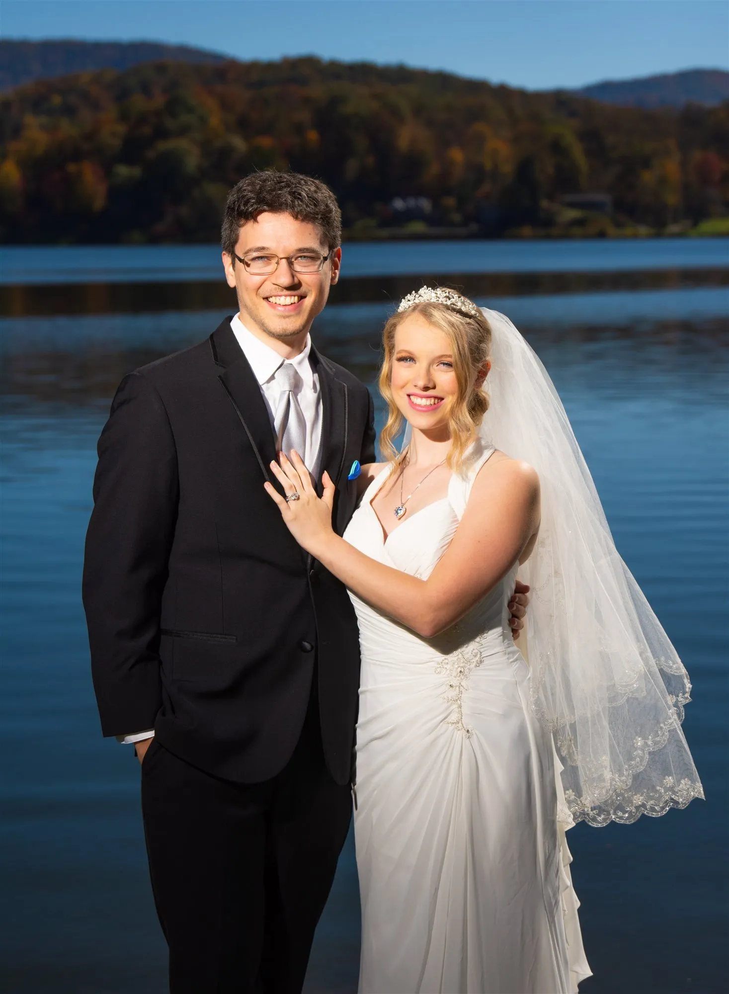 The moment of the proposal, photographed from a distance by Kole Purdy